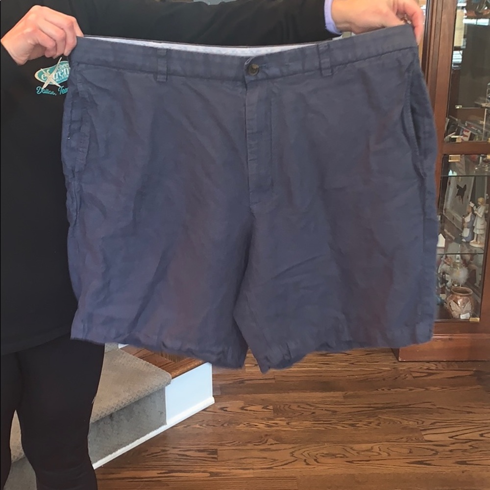 BROOKS BROTHERS LENIN AND COTTON SHORTS KHAKI